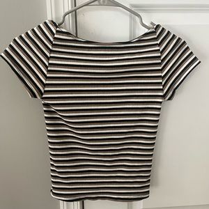 UO Nadia Cap Sleeve Top (Neutral Multi)